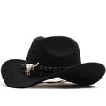 PELAYO Men's Felt Cowboy Hat in Black