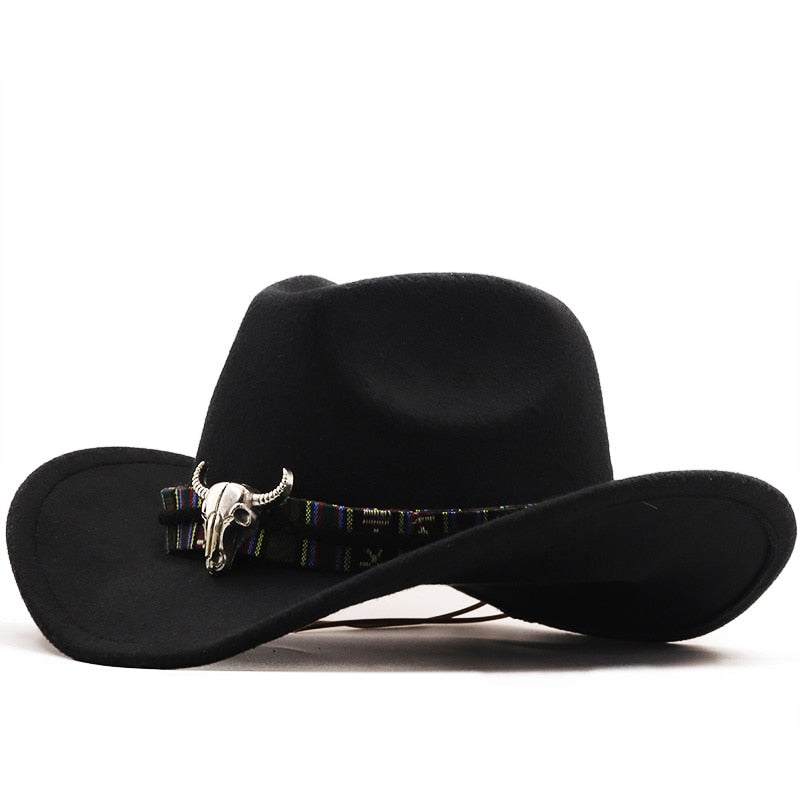 PELAYO Men's Felt Cowboy Hat in Black