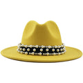RAYNE Fedora Hat in Yellow