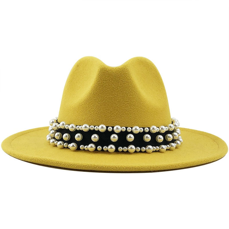 RAYNE Fedora Hat in Yellow