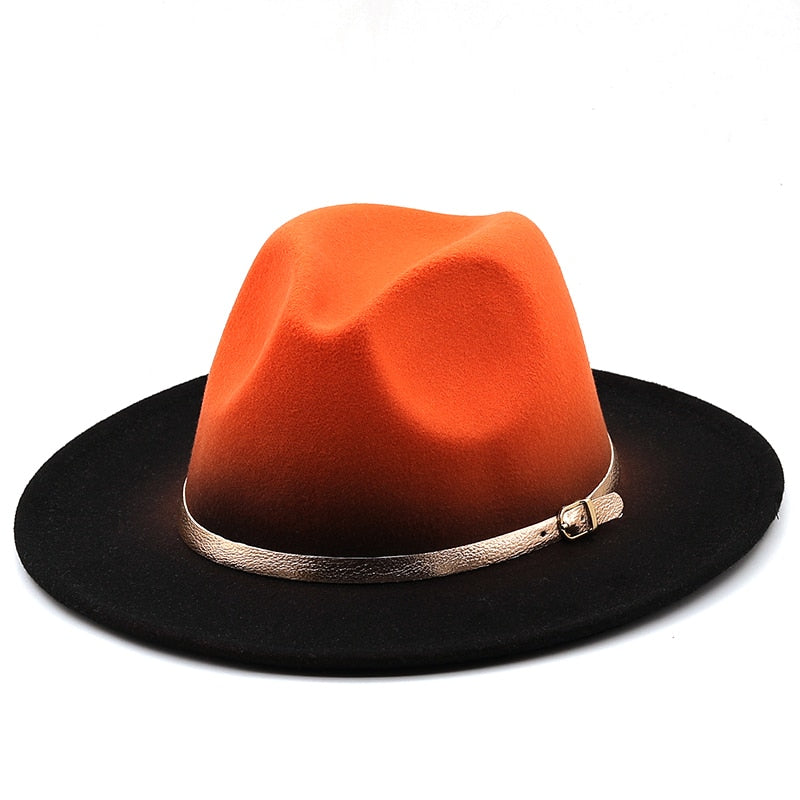 OSCAR Men's Felt Fedora Hat in Orange