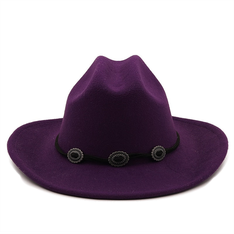 GEORGE Men's Felt Fedora Hat in Purple