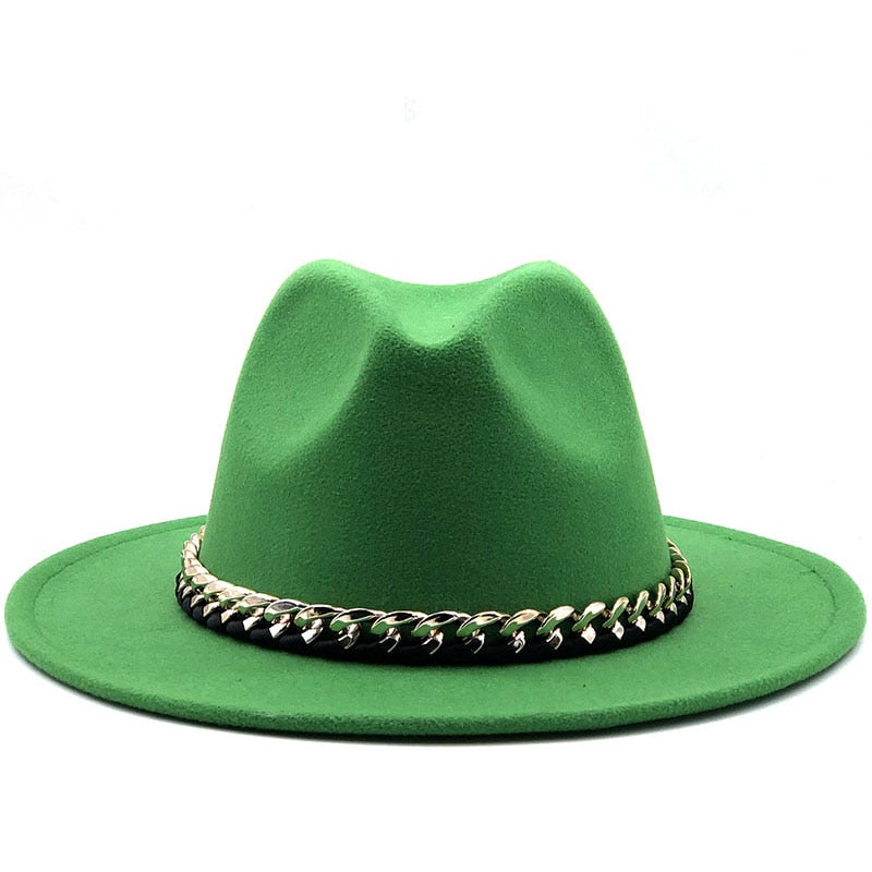 ARIELLA Fedora Hat in Dark Green