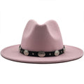 FERDINAND Men's Felt Fedora Hat in Pink