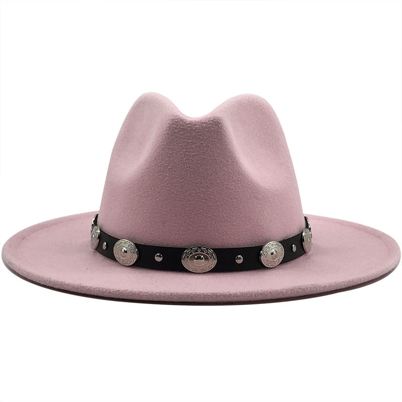FERDINAND Men's Felt Fedora Hat in Pink