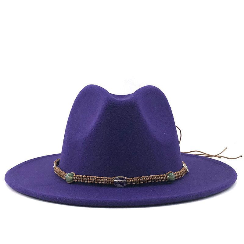 MAXIMILIAN Men's Felt Fedora Hat in Purple