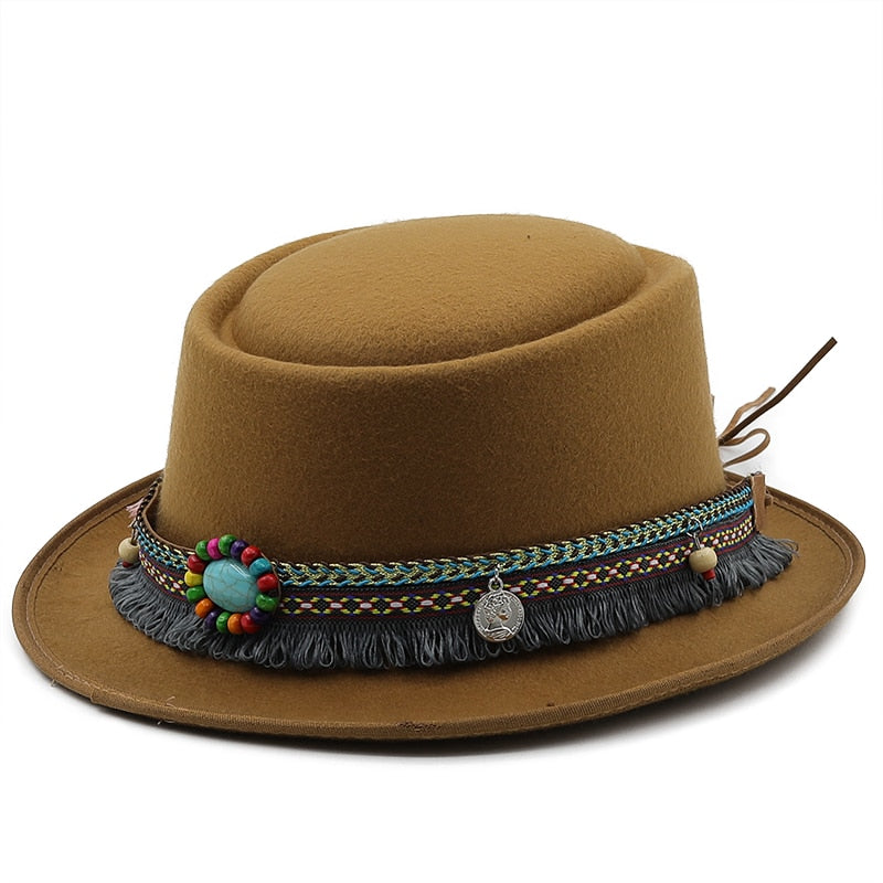 IRINA Fedora Hat in Light Brown