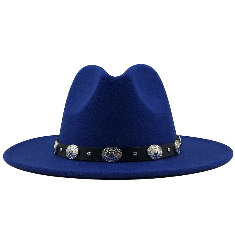 FERDINAND Men's Felt Fedora Hat in Blue