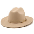 EDMUND Men's Felt Fedora Hat in Beige