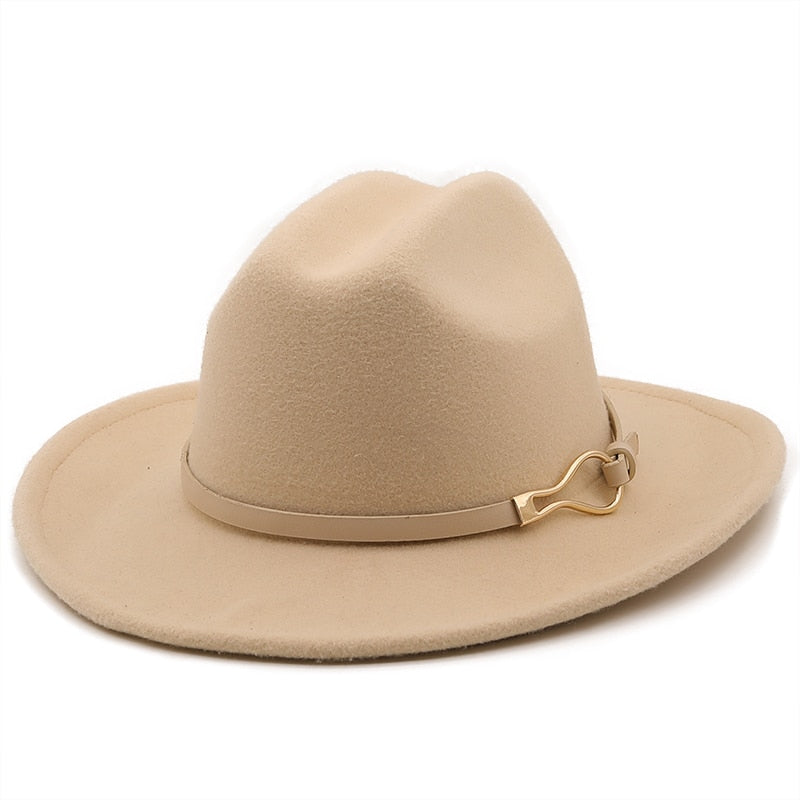 EDMUND Men's Felt Fedora Hat in Beige