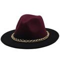 AURELIA Fedora Hat in Wine/Black