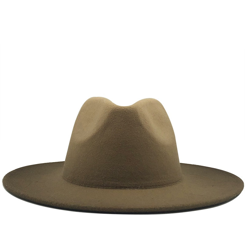 LIALOS Fedora Hat in Dark khaki