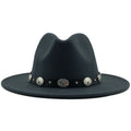 FERDINAND Men's Felt Fedora Hat in Deep Grey