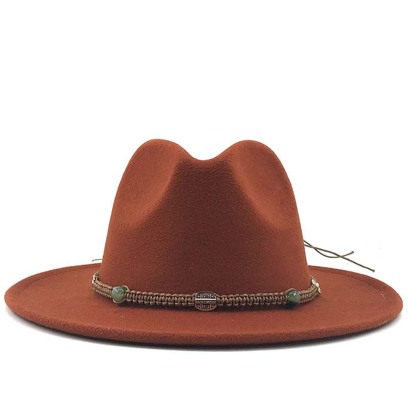 MAXIMILIAN Men's Felt Fedora Hat in Caramel