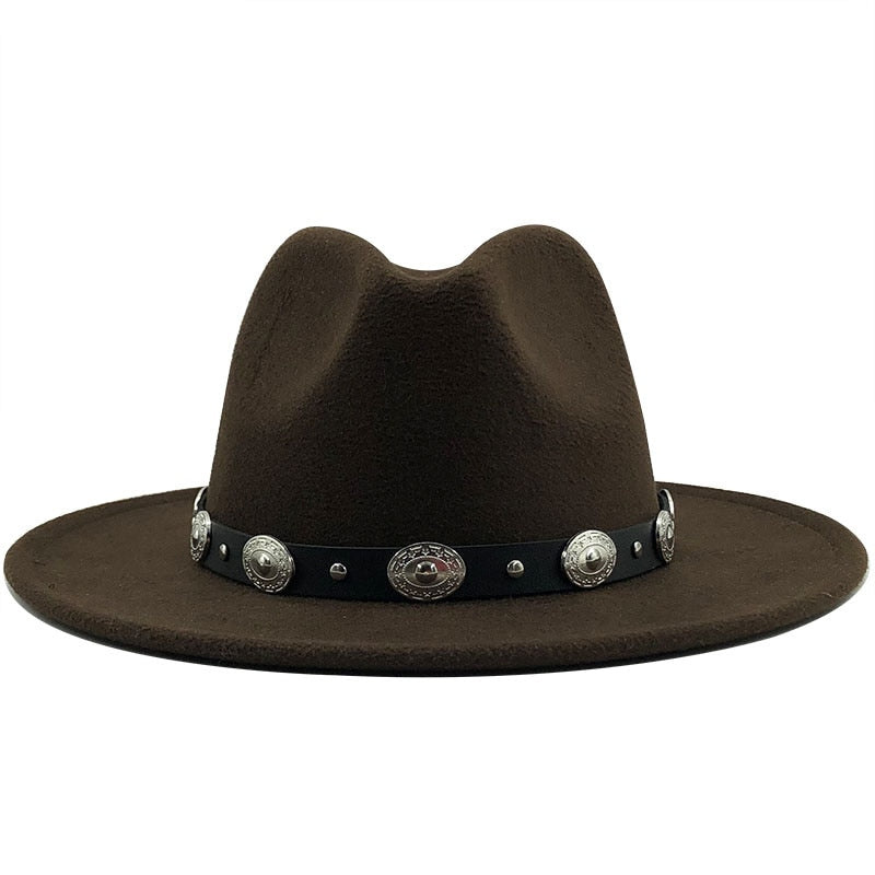 FERDINAND Men's Felt Fedora Hat in Brown