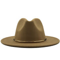 LUDWIG Men's Felt Fedora Hat in Light Khaki