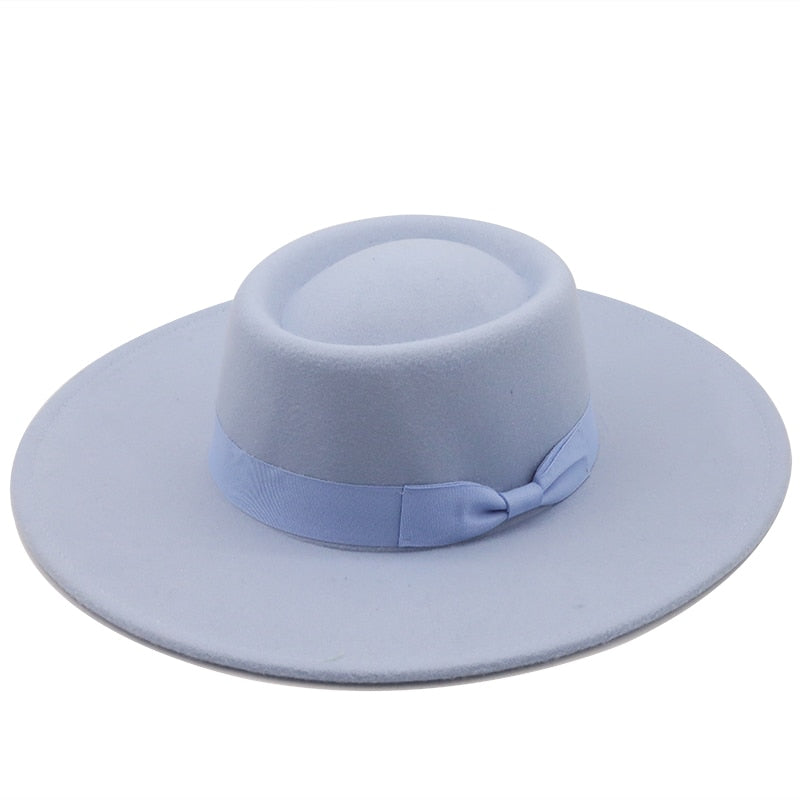 MARTINA Fedora Hat in Light Blue