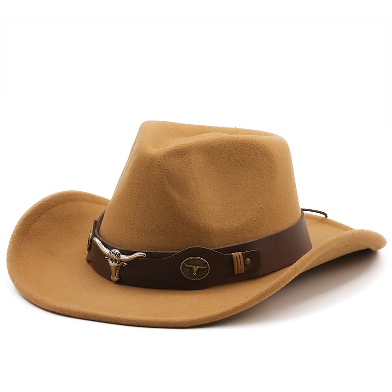 EDWIN Men's Felt Cowboy Hat in Tan