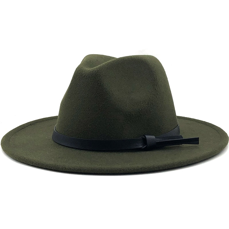 ARTHUR Men's Felt Fedora Hat in Army Green