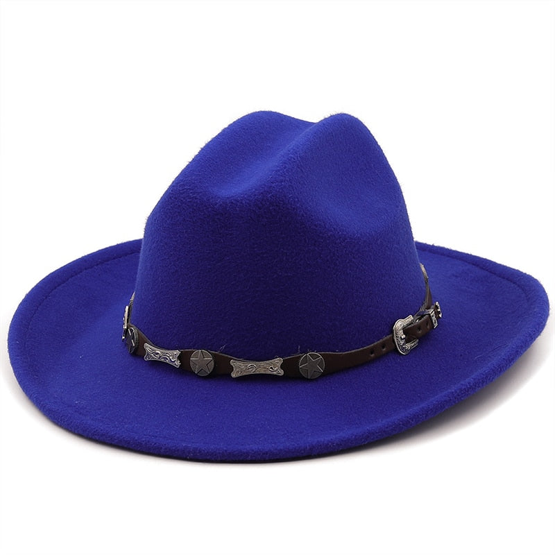 FRANCIS Men's Felt Fedora Hat in Blue