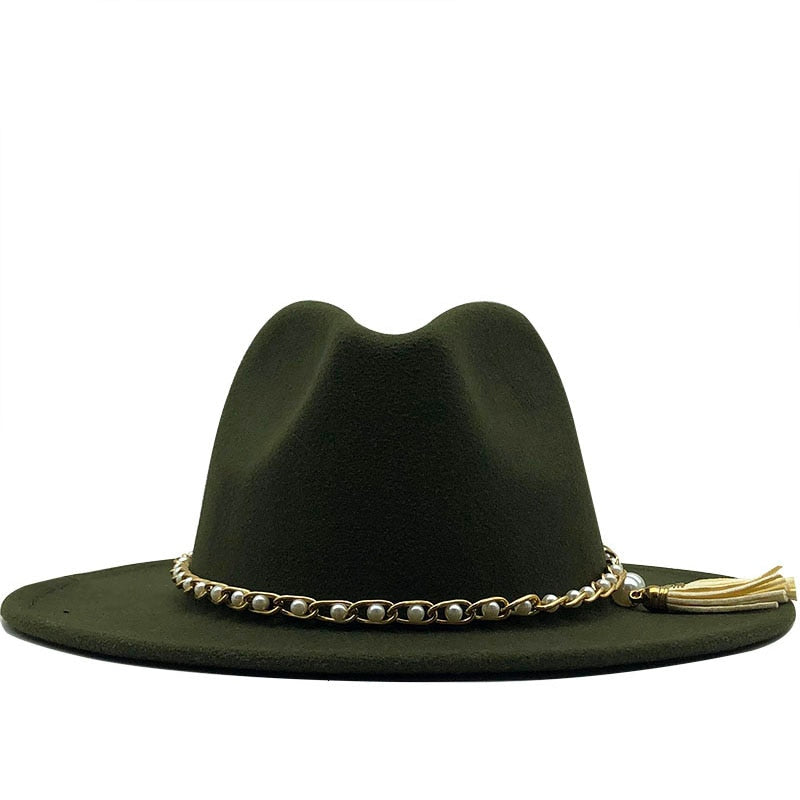 KELSEY Fedora Hat in Army Green