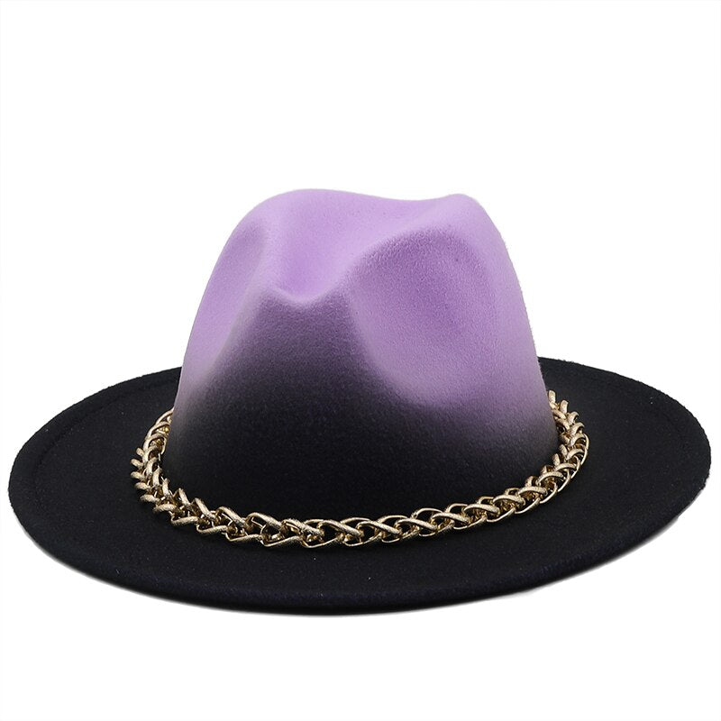AURELIA Fedora Hat in Purple/Black
