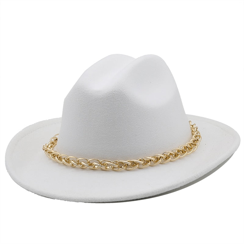 SARAHA Fedora Hat in White