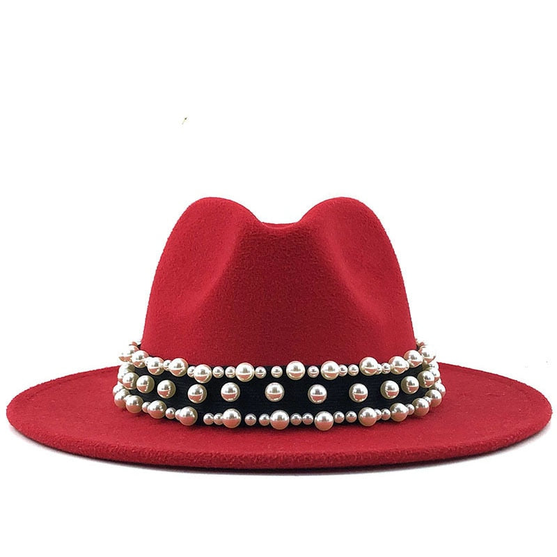 RAYNE Fedora Hat in Red