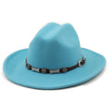 FRANCIS Men's Felt Fedora Hat in Lake Blue
