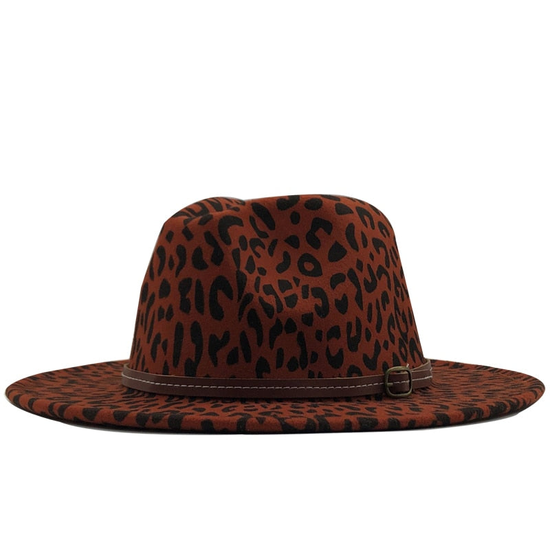 MADELYN Fedora Hat in Rust Red