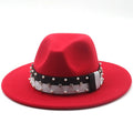 DAVINA Fedora Hat in Red