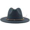 MAXIMILIAN Men's Felt Fedora Hat in Deep Grey