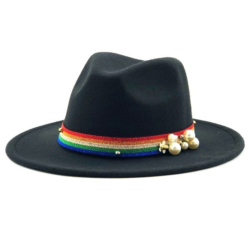 YESNIEA Fedora Hat in Black