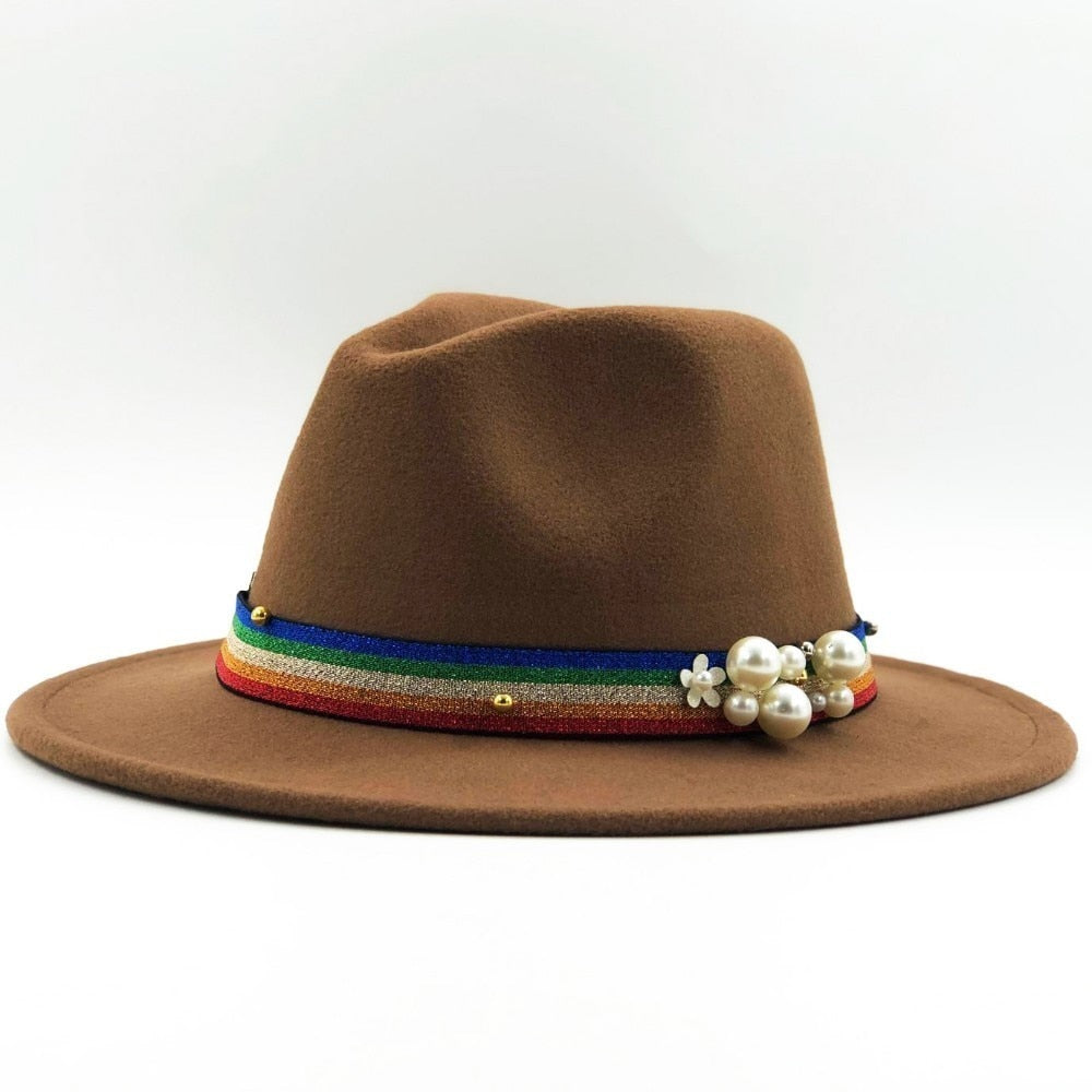 YESNIEA Fedora Hat in Khaki