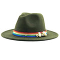YESNIEA Fedora Hat in Army Green