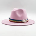 YESNIEA Fedora Hat in Pink