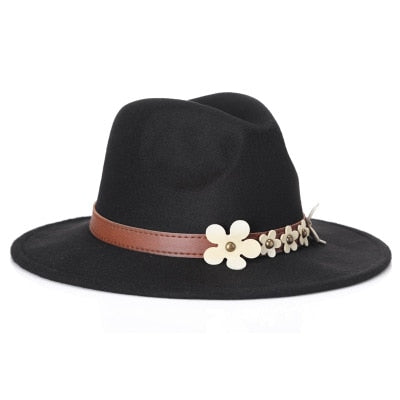 ELOISE Fedora Hat in Black