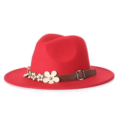 ELOISE Fedora Hat in Red