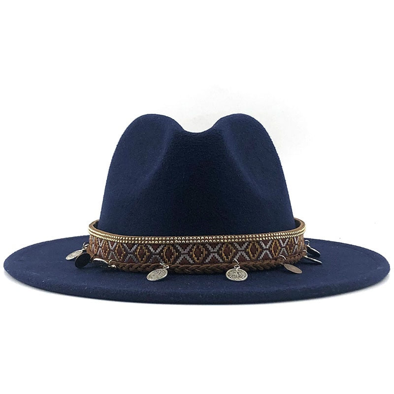 MAEVELY Fedora Hat in Navy