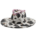 ZUZU Fedora Hat in White/Black/Pink
