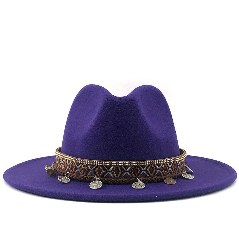 MAEVELY Fedora Hat in Purple
