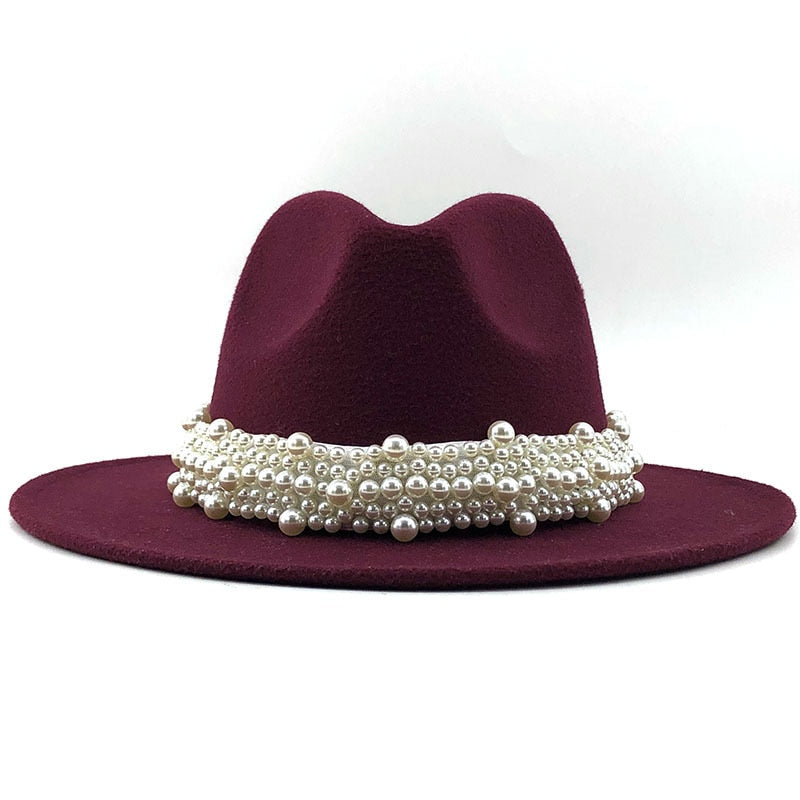 YAEL Pearl Hat in Wine