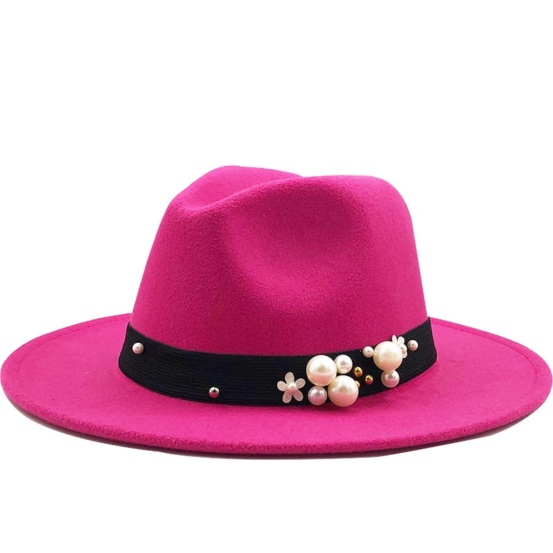 SEVYN Fedora Hat in Rose
