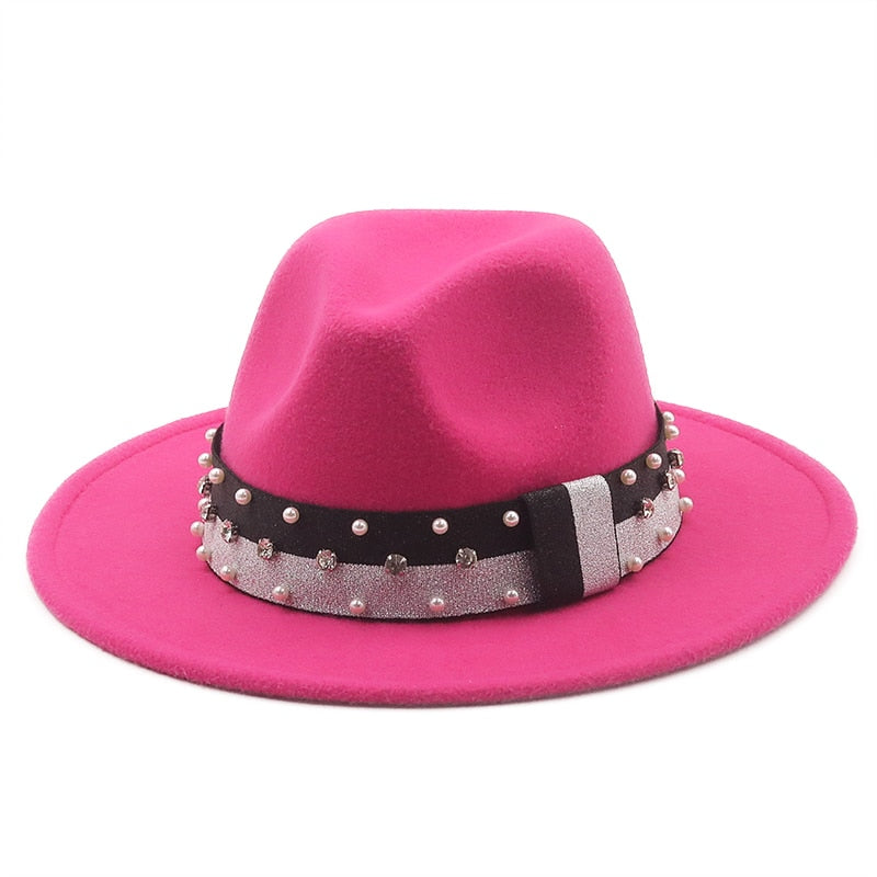 DAVINA Fedora Hat in Rose