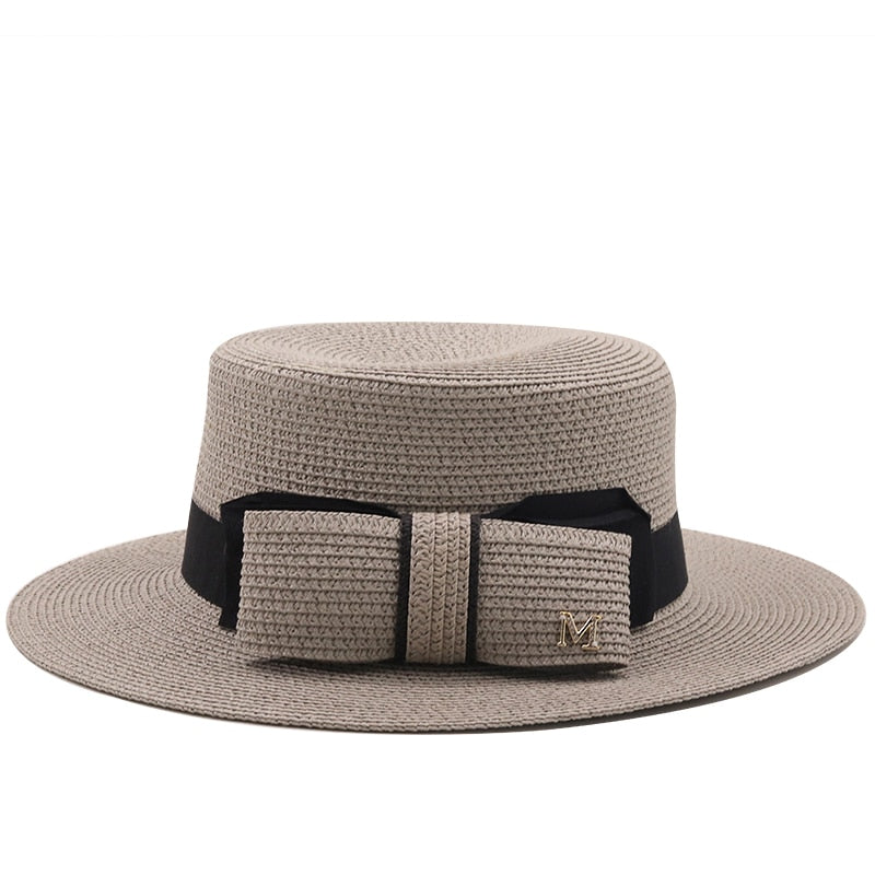 RENATA Panama Hat in Gray
