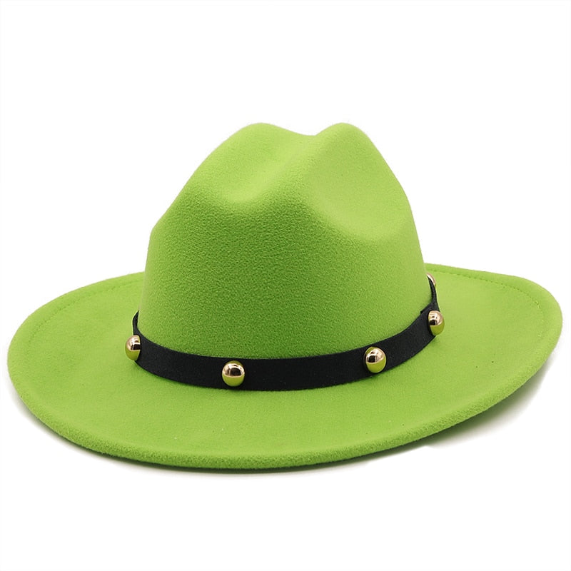 YAHARA Fedora Hat in Green