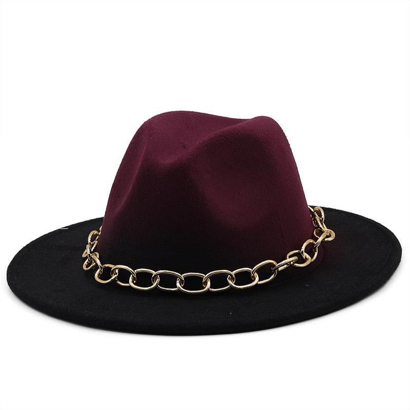 HADEN Fedora Hat in Red Wine