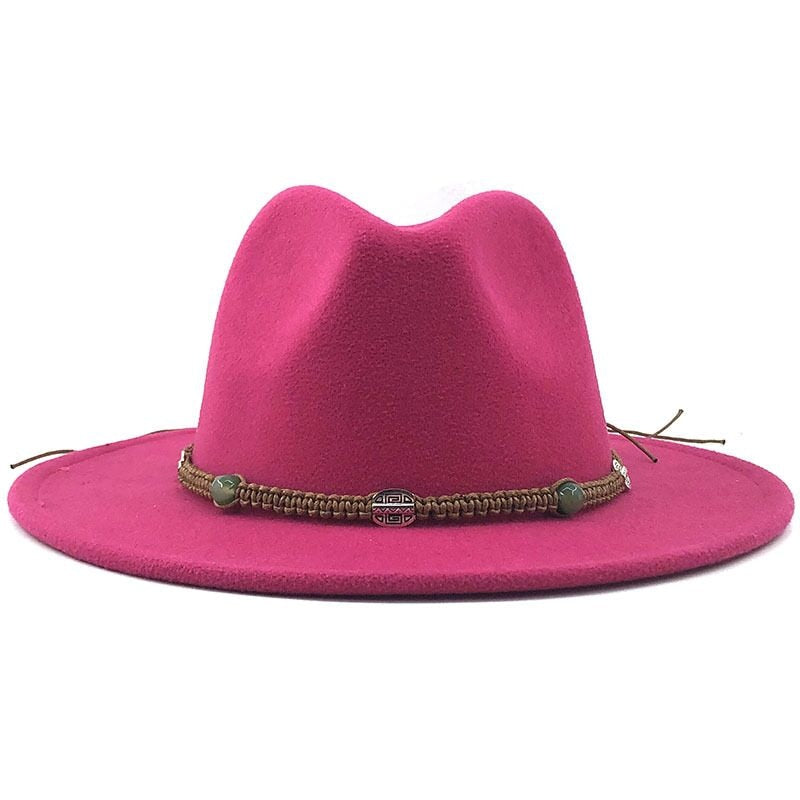 MAXIMILIAN Men's Felt Fedora Hat in Rose