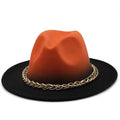 AURELIA Fedora Hat in Orange/Black