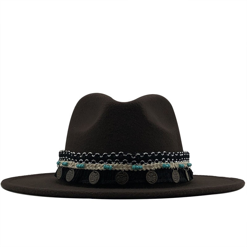 ALAIA Fedora Hat in Brown